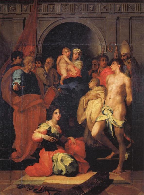 Madonna Enthrouned with Ten Saints, Rosso Fiorentino